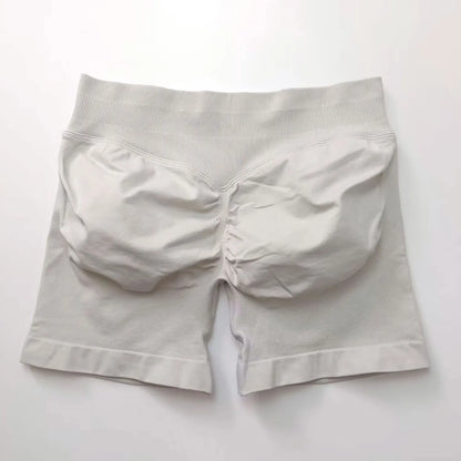 Shorts deportivos NCLAGEN de tiro bajo sin costuras, para gimnasio, correr, levanta glúteos