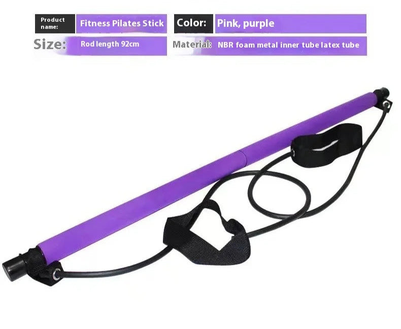 1 Barra multifuncional para fitness, yoga y pilates, ejercicios de elasticidad para el hogar