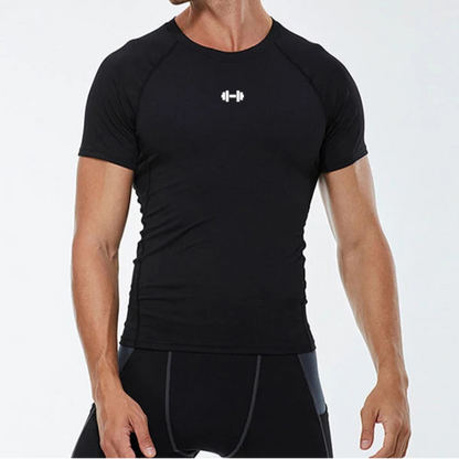 Camiseta manga corta de compresión para hombre