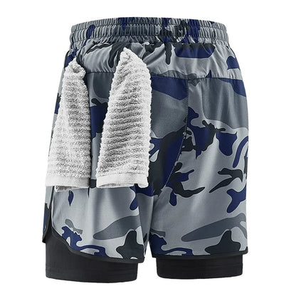 Shorts deportivos 2 en 1 para hombre