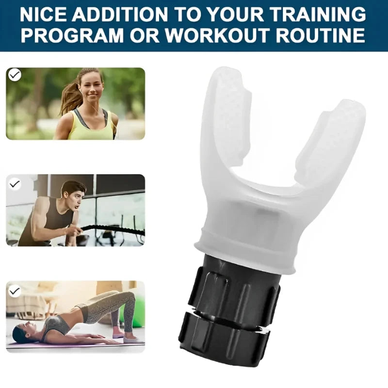 Ejercitador de respiración portátil, dispositivo de fitness para entrenamiento de resistencia con resistencias ajustables.
