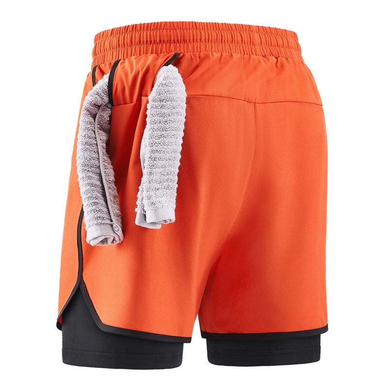 Shorts deportivos 2 en 1 para hombre