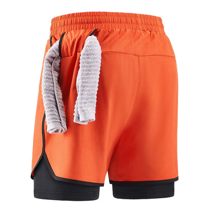 Shorts deportivos 2 en 1 para hombre