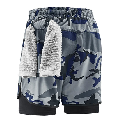 Shorts deportivos 2 en 1 para hombre