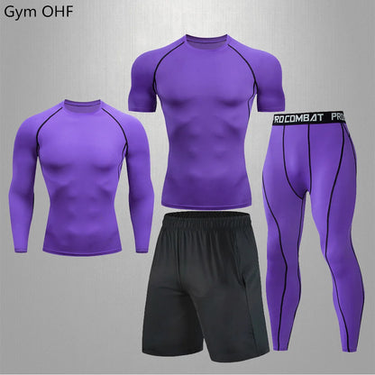 Traje deportivo, conjunto de ropa deportiva de compresión para gimnasio y fitness