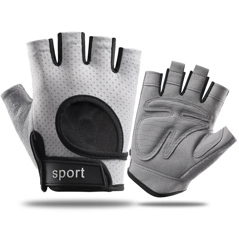 Guantes de entrenamiento deportivo sin dedos, para gimnasio, ciclismo, motocicleta, MTB, antideslizantes, accesorios para bicicleta.
