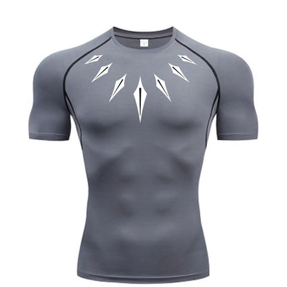 Camiseta de compresión de anime para hombre, para fitness y deporte