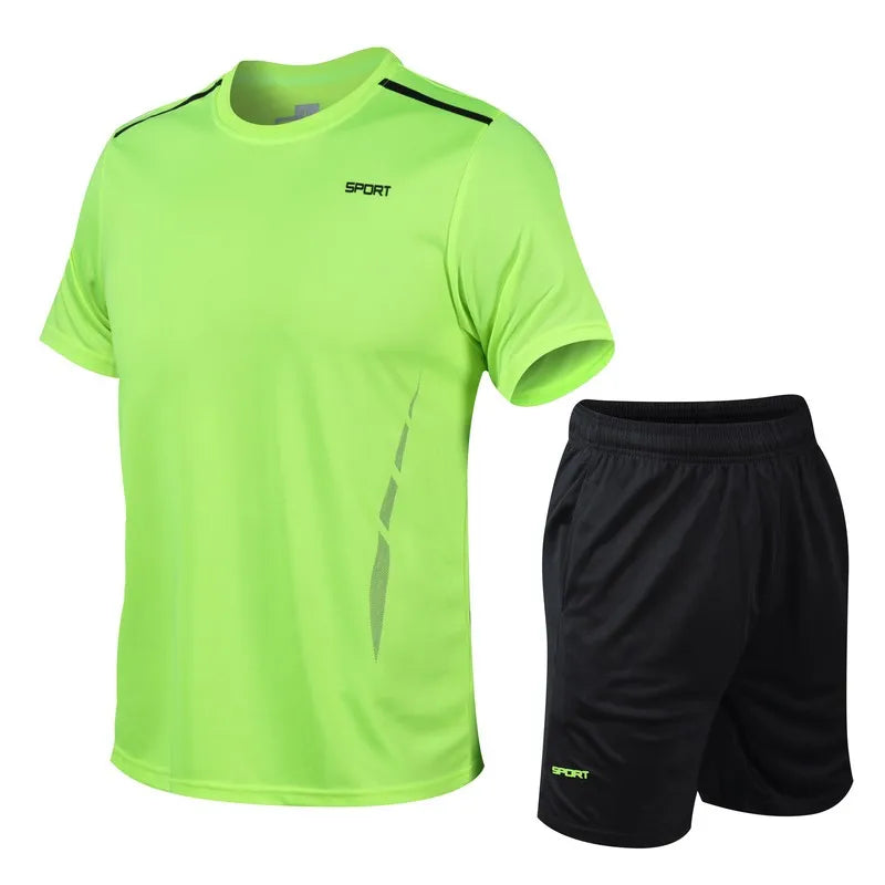 Conjuntos de running CHRLCK, transpirables, para senderismo y deportes al aire libre