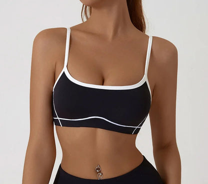 Top deportivo HGC de alto soporte con realce de impacto, sexy para fitness, pilates, yoga