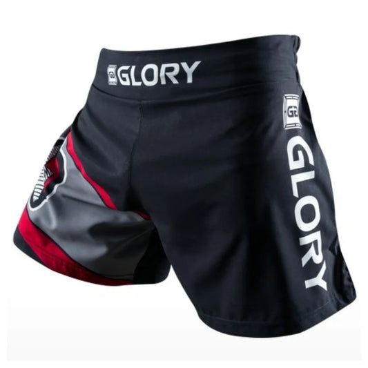 Shorts MMA Black Sanda transpirables para entrenamiento físico, Boxeo, Muay Thai