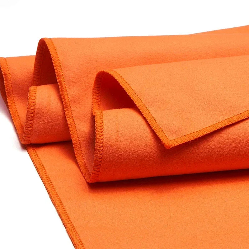 Toalla deportiva de secado rápido, 40 x 80/80 x 160 cm, azul, gris, verde y naranja, ideal para natación, gimnasio, fitness, camping, correr, playa.