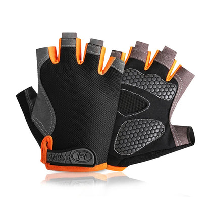 Guantes de gimnasio antideslizantes y transpirables, sin dedos, para culturismo, ejercicio, ciclismo, bicicleta