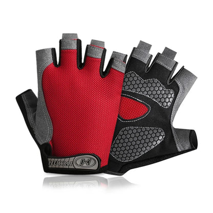 Guantes de gimnasio antideslizantes y transpirables, sin dedos, para culturismo, ejercicio, ciclismo, bicicleta