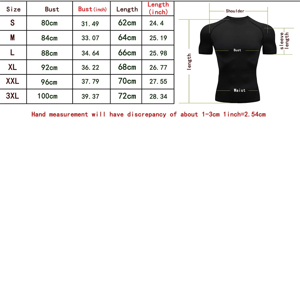 Camiseta de compresión de anime para hombre, para fitness y deporte