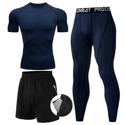 Conjunto de 2 o 3 piezas para boxeo, rashguard, MMA, camiseta de manga larga y manga corta