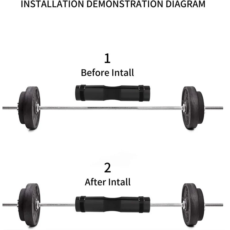 Almohadillas gruesas y antideslizantes para barra, gimnasio, fitness, levantamiento de pesas, sentadillas
