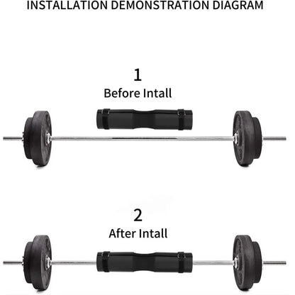 Almohadillas gruesas y antideslizantes para barra, gimnasio, fitness, levantamiento de pesas, sentadillas