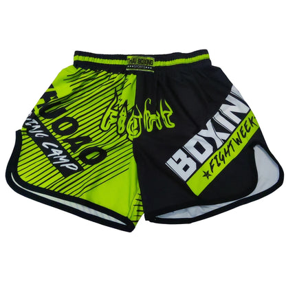 Shorts de boxeo tailandés con estampado MMA, Muay Thai, sanda kickboxing