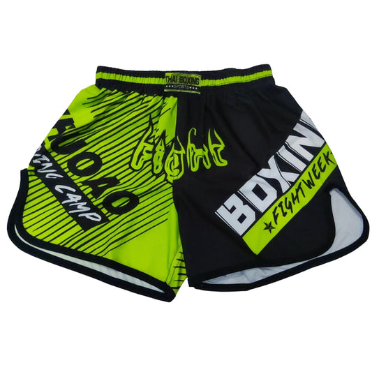 Shorts de boxeo tailandés con estampado MMA, Muay Thai, sanda kickboxing