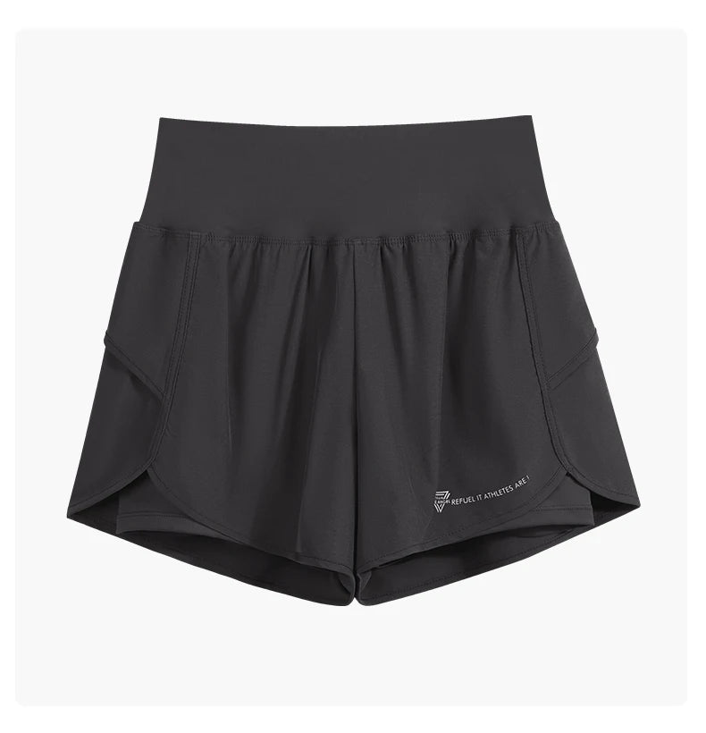 Shorts para correr de cintura alta, ligeros y con doble bolsillo