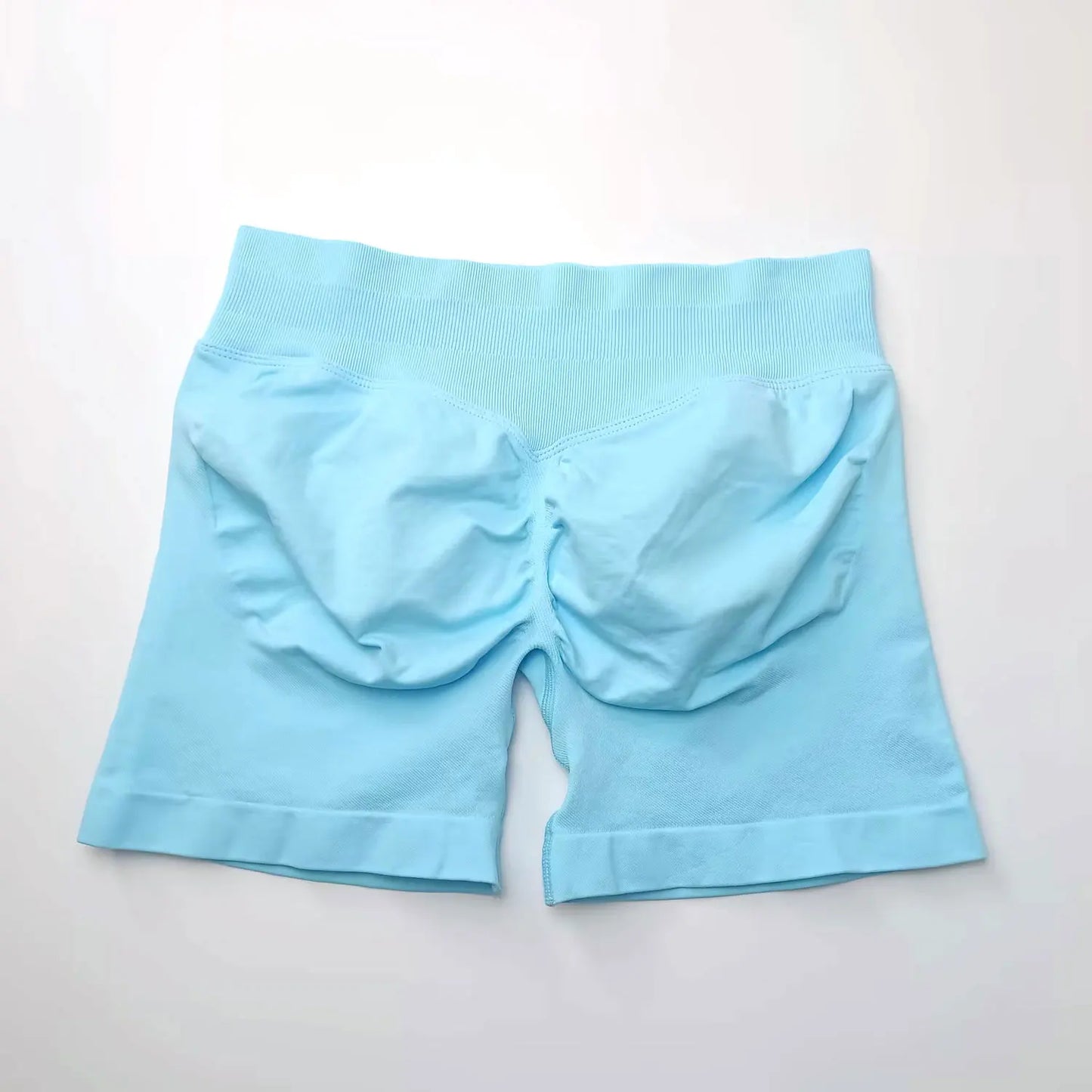 Shorts deportivos NCLAGEN de tiro bajo sin costuras, para gimnasio, correr, levanta glúteos