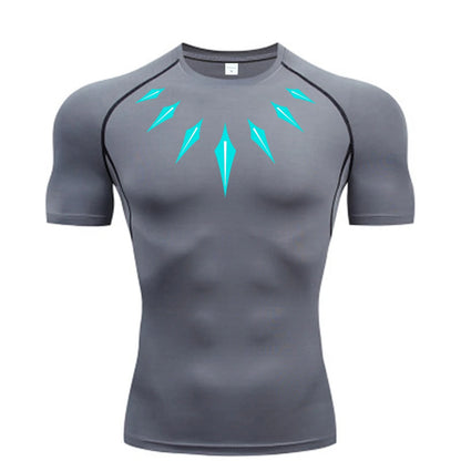 Camiseta de compresión de anime para hombre, para fitness y deporte