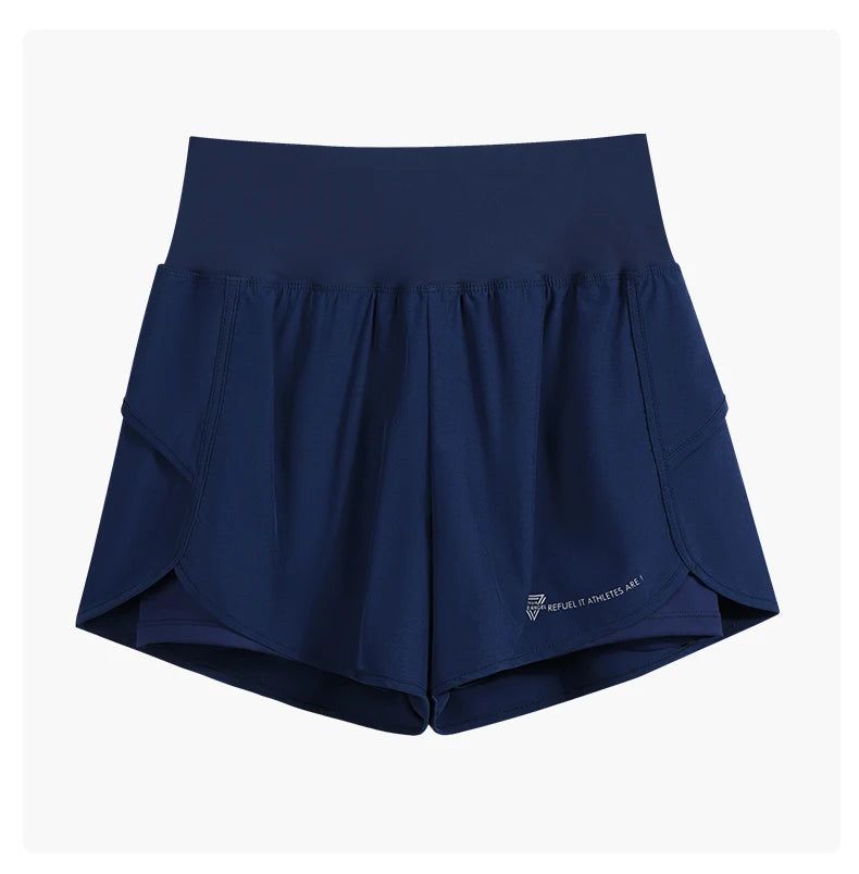 Shorts para correr de cintura alta, ligeros y con doble bolsillo