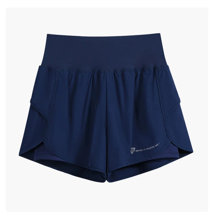 Shorts para correr de cintura alta, ligeros y con doble bolsillo