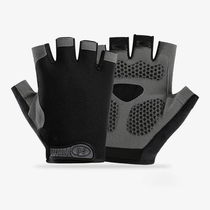 Guantes de gimnasio antideslizantes y transpirables, sin dedos, para culturismo, ejercicio, ciclismo, bicicleta