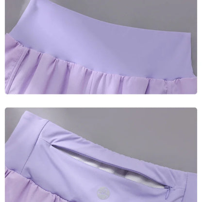 Shorts para correr de cintura alta, ligeros y con doble bolsillo