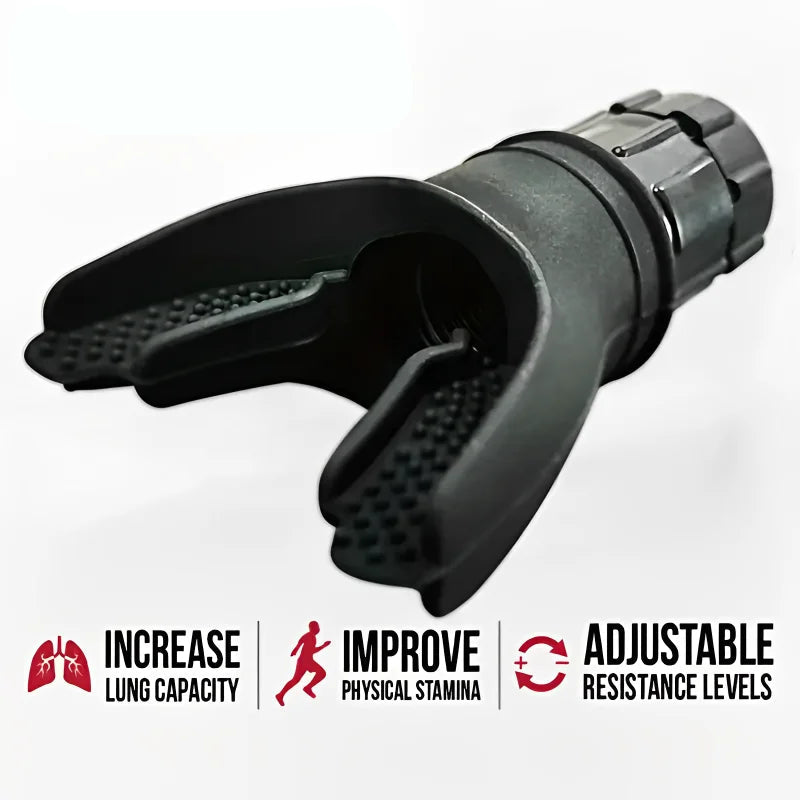 Ejercitador de respiración portátil, dispositivo de fitness para entrenamiento de resistencia con resistencias ajustables.