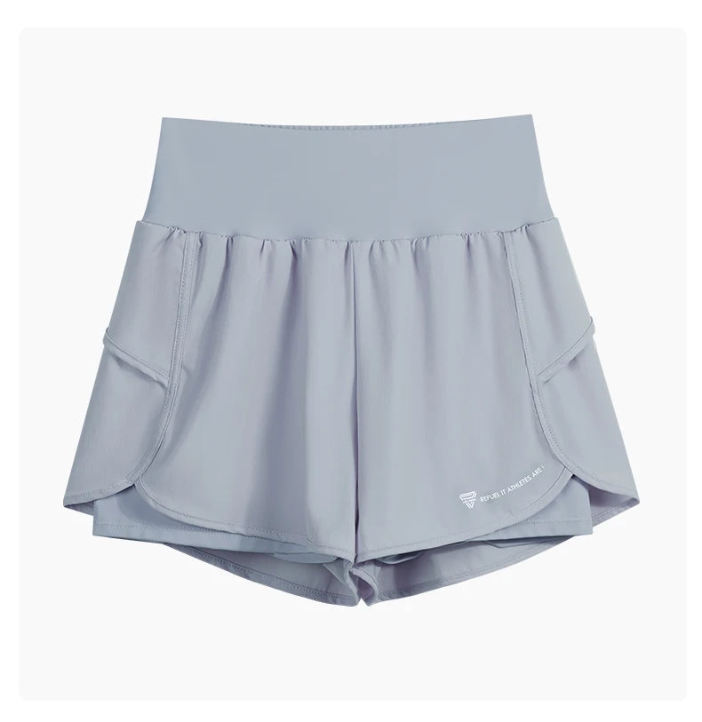 Shorts para correr de cintura alta, ligeros y con doble bolsillo