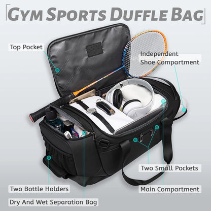 Waterproof Sports Briefcase with compartment for wet and dry clothes
