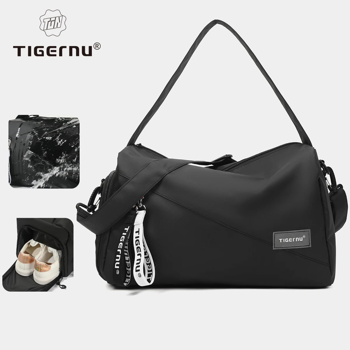 Bolsa deportiva para gimnasio con compartimento para zapatos