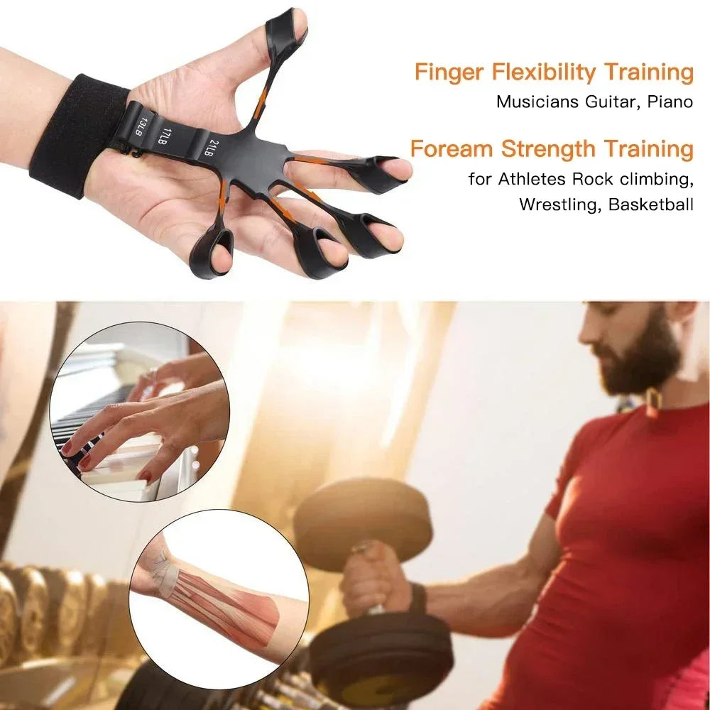 Entrenador de fuerza de agarre ajustable de 5 a 60 kg con ejercitador de dedos, fortalecedor de agarre de mano para desarrollar músculos y recuperarse de lesiones.