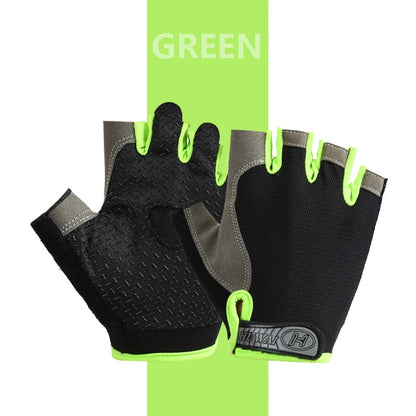 Guantes de gimnasio antideslizantes y transpirables, sin dedos, para culturismo, ejercicio, ciclismo, bicicleta