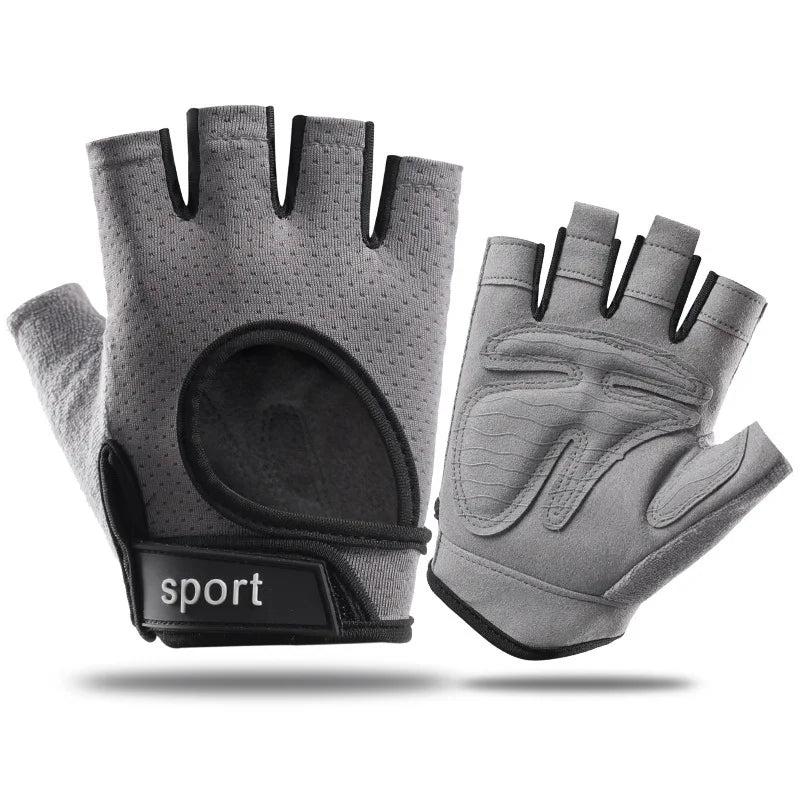 Guantes de entrenamiento deportivo sin dedos, para gimnasio, ciclismo, motocicleta, MTB, antideslizantes, accesorios para bicicleta.