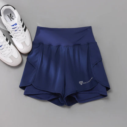 Shorts para correr de cintura alta, ligeros y con doble bolsillo