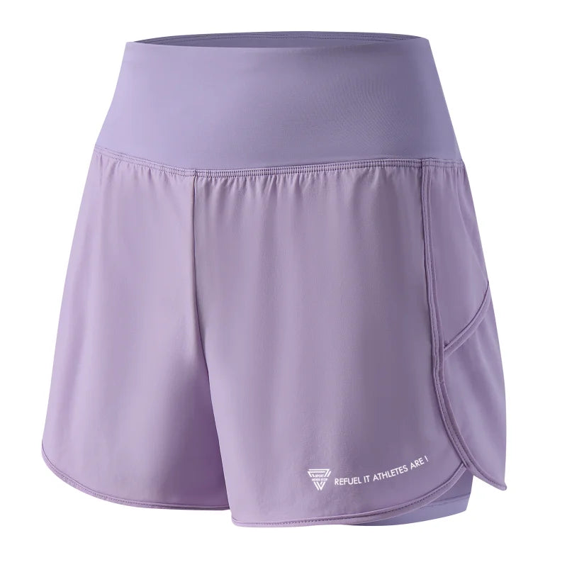 Shorts para correr de cintura alta, ligeros y con doble bolsillo