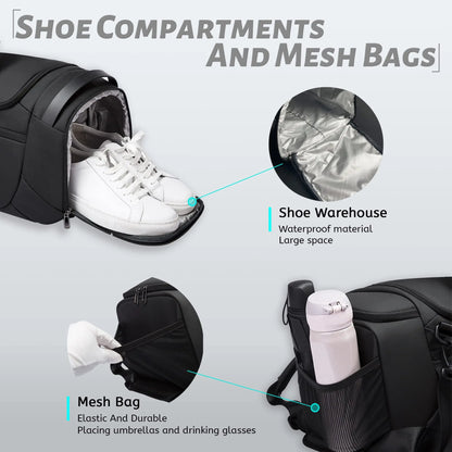 Waterproof Sports Briefcase with compartment for wet and dry clothes