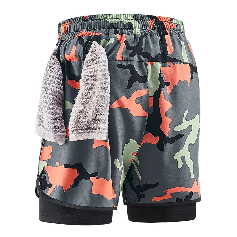 Shorts deportivos 2 en 1 para hombre