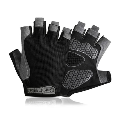 Guantes de gimnasio antideslizantes y transpirables, sin dedos, para culturismo, ejercicio, ciclismo, bicicleta