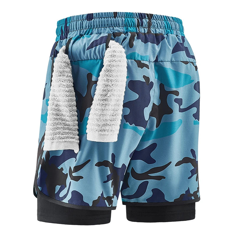 Shorts deportivos 2 en 1 para hombre