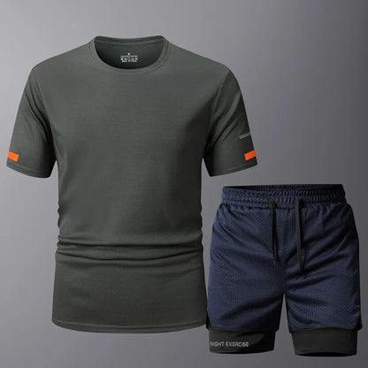 Conjunto deportivo de 2 piezas para correr, entrenamiento, gimnasio y fitness.