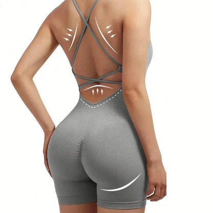 Mono deportivo sexy con espalda descubierta y cruzado