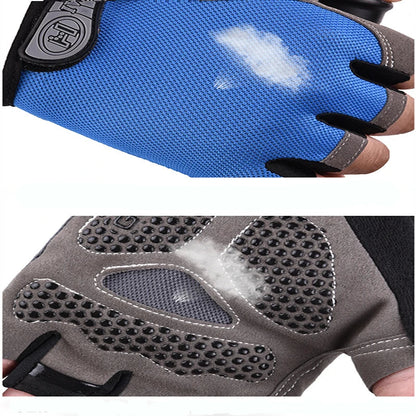 Guantes de gimnasio antideslizantes y transpirables, sin dedos, para culturismo, ejercicio, ciclismo, bicicleta